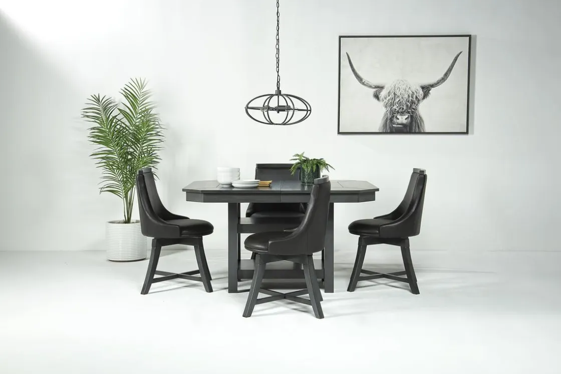 Mor Furniture New Haven Adjustable Height Extendable Dining Table In Brown