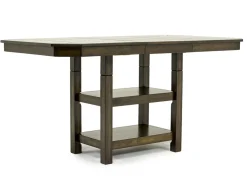 Mor Furniture New Haven Adjustable Height Extendable Dining Table In Brown