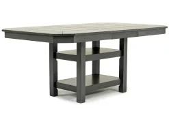 Mor Furniture New Haven Counter Height Adjustable Extendable Dining Table & 6 Stools In Brown