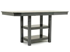 Mor Furniture New Haven Counter Height Adjustable Extendable Dining Table & 4 Stools In Gray
