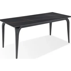 Mor Furniture Nicoya Dining Table & 4 Chairs In Black Sintered Stone