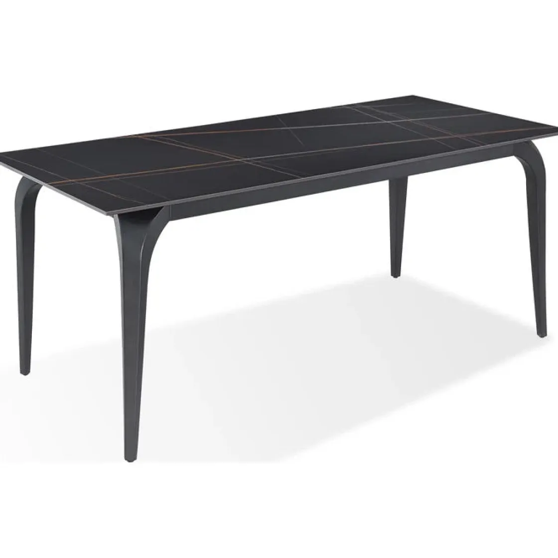 Mor Furniture Nicoya Dining Table & 4 Chairs In Black Sintered Stone