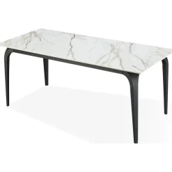 Mor Furniture Nicoya Dining Table & 4 Chairs In Black Sintered Stone