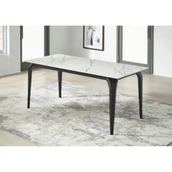 Mor Furniture Nicoya Dining Table In Black Sintered Stone