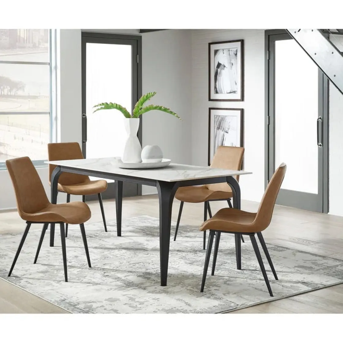 Mor Furniture Nicoya Dining Table In Black Sintered Stone