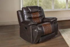 Mor Furniture Nikko Gliding Recliner In Brown