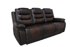 Mor Furniture Nikko Reclining Sofa & Console Loveseat In Brown
