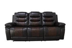 Mor Furniture Nikko Reclining Sofa & Console Loveseat In Brown