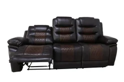 Mor Furniture Nikko Reclining Sofa & Console Loveseat In Brown