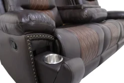 Mor Furniture Nikko Reclining Sofa & Console Loveseat In Brown