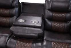 Mor Furniture Nikko Reclining Sofa & Console Loveseat In Brown