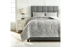 Mor Furniture Noel Comforter Set In Gray & Tan, Queen
