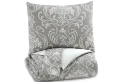 Mor Furniture Noel Comforter Set In Gray & Tan, Queen