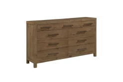 Mor Furniture Oaklyn Panel Bed, Dresser, Mirror & Nightstand In Brown, Queen