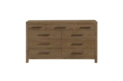 Mor Furniture Oaklyn Upholstered Panel Bed, Dresser, Mirror & Nightstand In Brown, Queen
