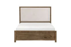 Mor Furniture Oaklyn Upholstered Panel Bed In Brown, Queen