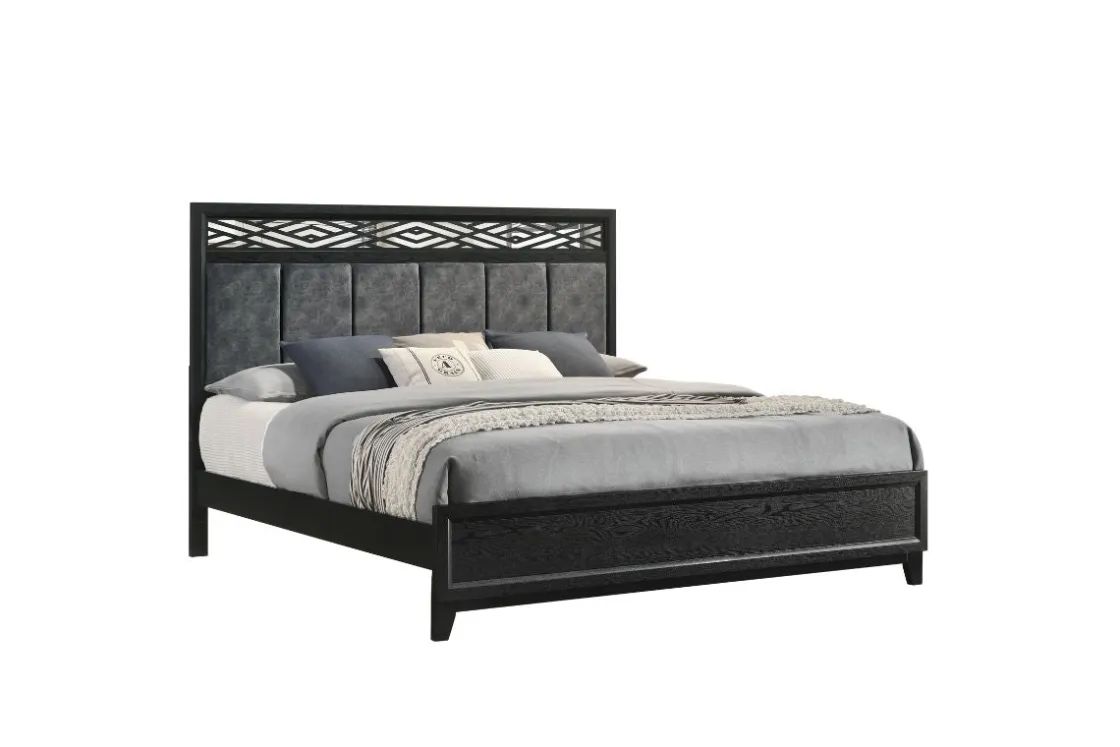 Mor Furniture Obsidian Panel Bed In , Queen