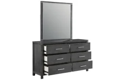 Mor Furniture Odessa Mirror In Charcoal Gray