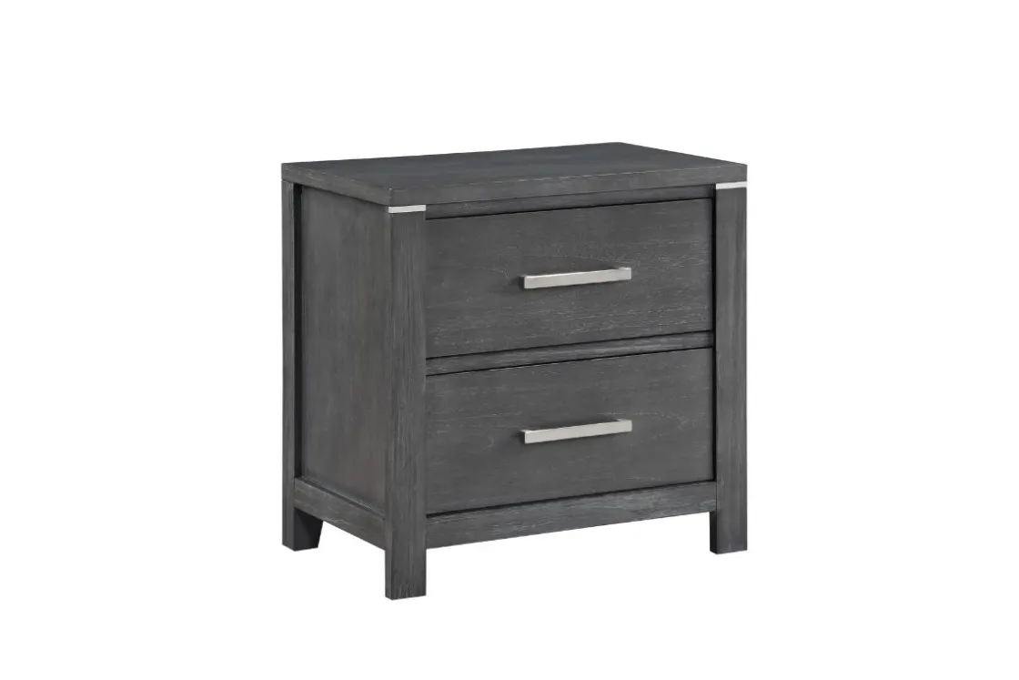 Mor Furniture Odessa Nightstand In Charcoal Gray
