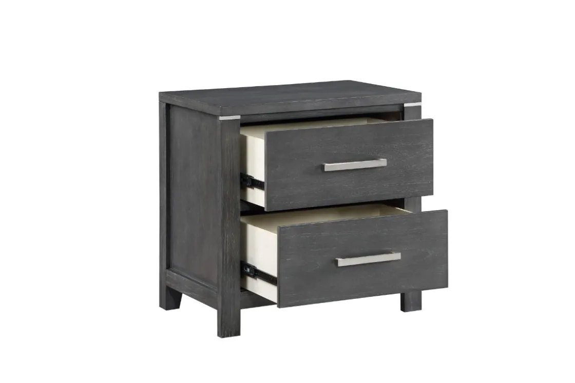 Mor Furniture Odessa Nightstand In Charcoal Gray