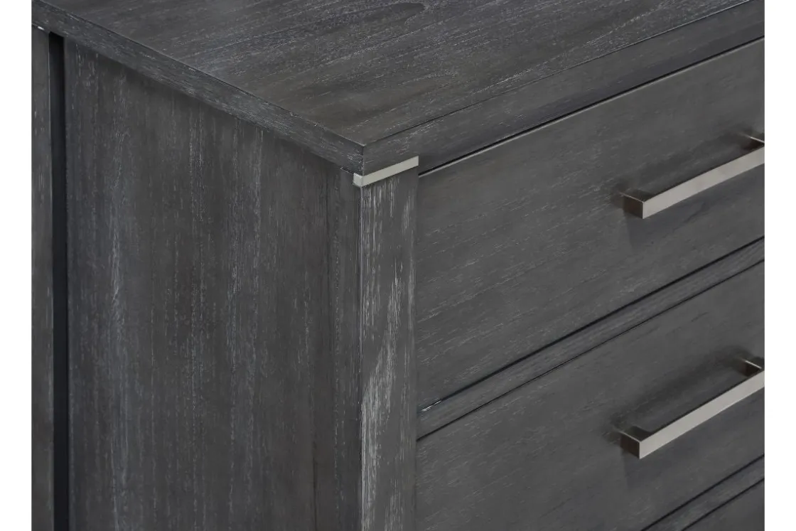 Mor Furniture Odessa Nightstand In Charcoal Gray