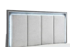 Mor Furniture Odessa Panel Bed In Charcoal, Queen