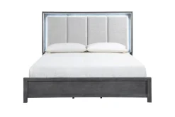 Mor Furniture Odessa Panel Bed In Charcoal, Queen