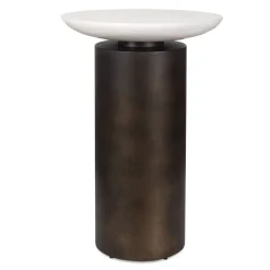Mor Furniture Olso Outdoor Round Accent Table In Brass
