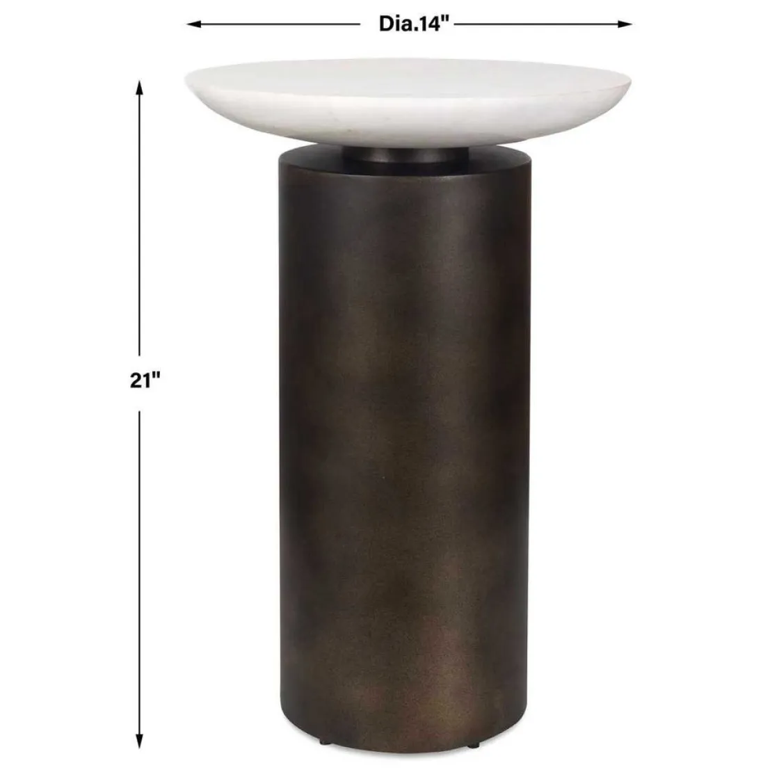 Mor Furniture Olso Outdoor Round Accent Table In Brass