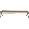 Mor Furniture One Director'S Leather Bench In Warm Cognac