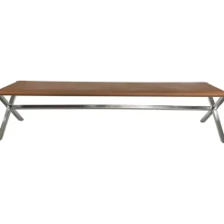 Mor Furniture One Director'S Leather Bench In Warm Cognac