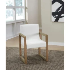 Mor Furniture One Upholstered Arm Chair In Bisque, Set Of 2