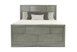 Mor Furniture Ontario Panel Bed W/ Storage In Gray, Eastern King