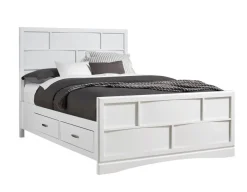 Mor Furniture Ontario Panel Bed W/ Storage In Gray, Eastern King