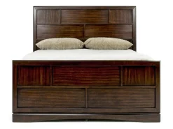 Mor Furniture Ontario Panel Bed W/ Storage In Gray, Eastern King