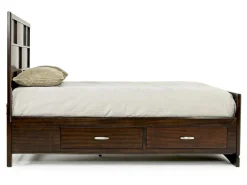 Mor Furniture Ontario Panel Bed W/ Storage In Gray, Eastern King