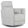 Mor Furniture Opal Swivel Gliding Recliner In Dove