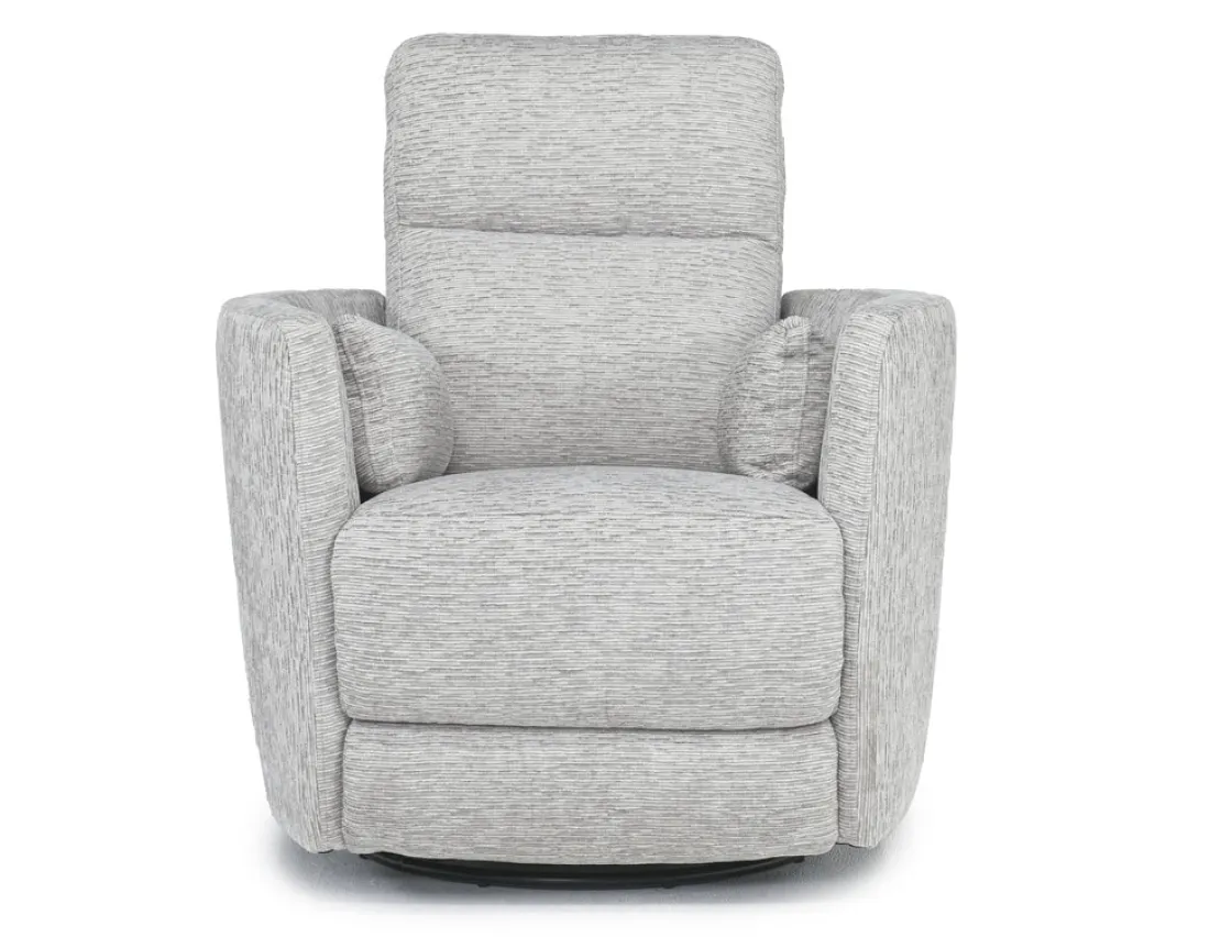 Mor Furniture Opal Swivel Gliding Recliner In Dove