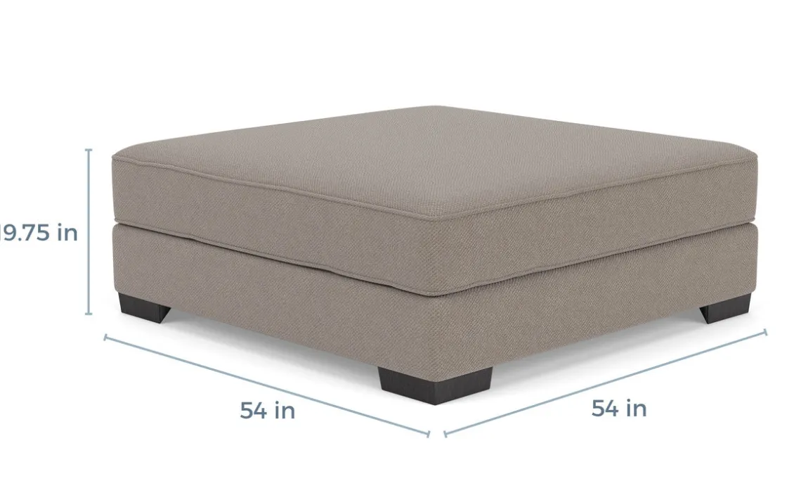 Mor Furniture Oracle Oversized Ottoman In Envy Ebony