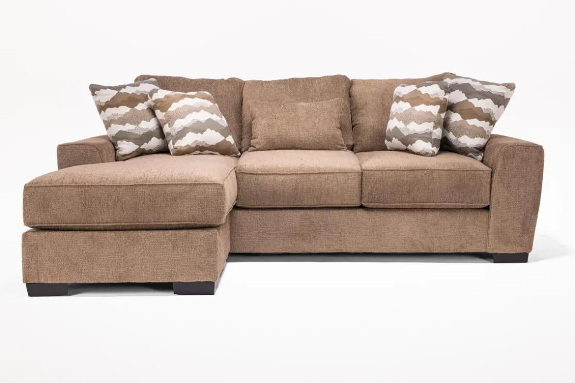 Mor Furniture Oracle Reversible Sofa Chaise In Envy Bark