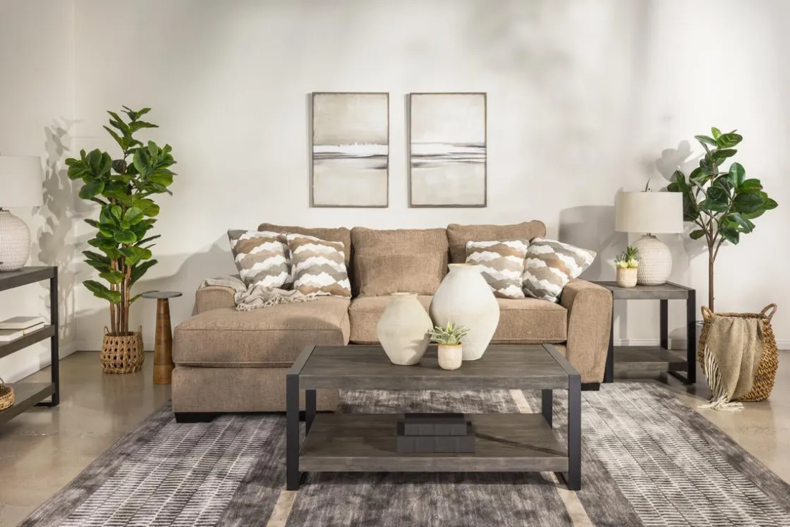 Mor Furniture Oracle Reversible Sofa Chaise In Envy Bark