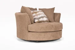 Mor Furniture Oracle Swivel Chair In Envy Bark