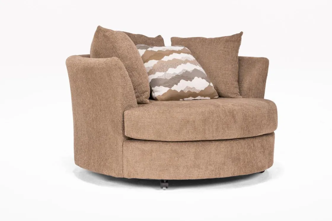 Mor Furniture Oracle Swivel Chair In Envy Bark