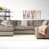 Mor Furniture Oracle Tux Loveseat Chaise Sectional, Left Facing, Down - Custom Order