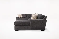 Mor Furniture Oracle Tux Sofa Chaise Sectional In Envy Ebony, Left Facing, Down