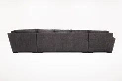 Mor Furniture Oracle Tux Sofa Chaise Sectional In Envy Ebony, Left Facing, Down