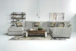 Mor Furniture Oracle Tux Sofa Chaise Sectional In Envy Ebony, Left Facing, Down
