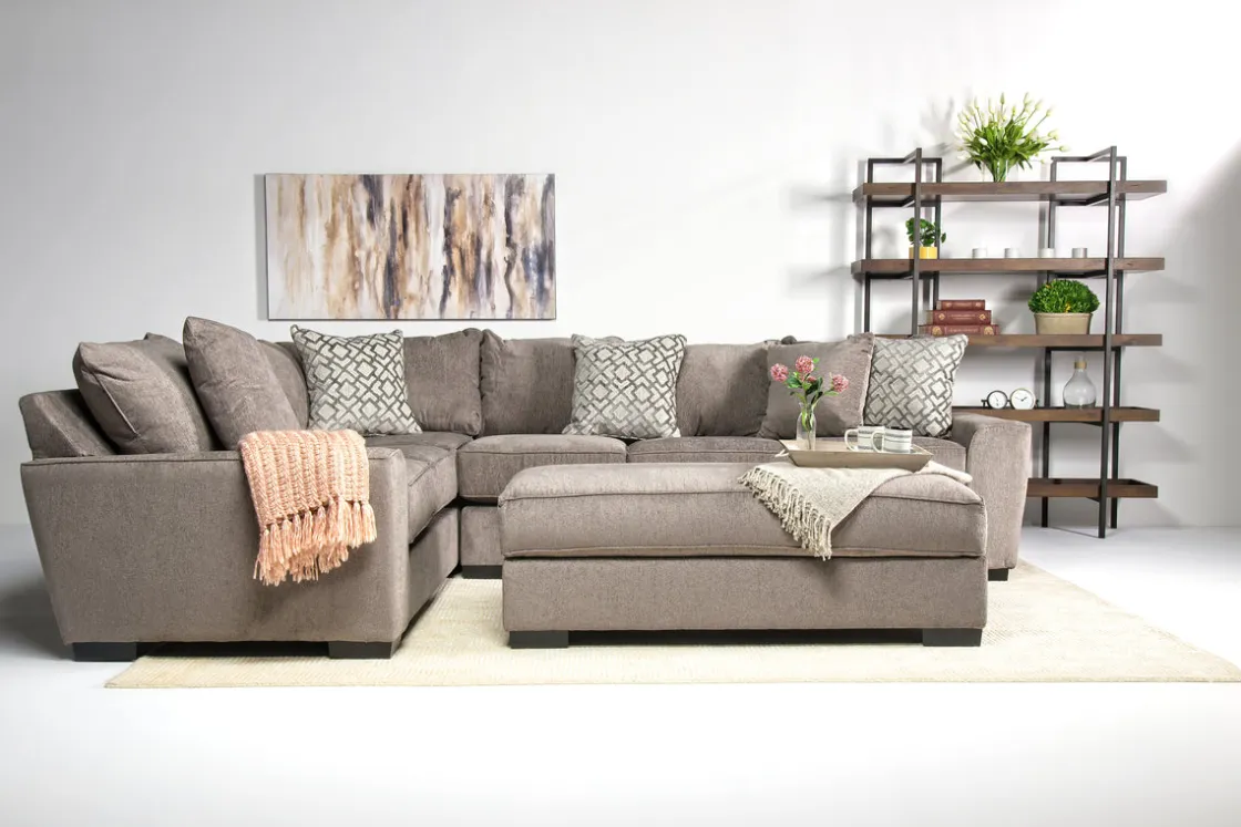 Mor Furniture Oracle Tux Sofa Sectional, Left Facing, Down - Custom Order