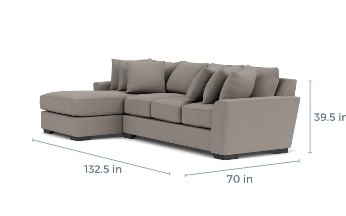 Mor Furniture Oracle Xl Sofa Chaise, Left Facing, Down - Custom Order
