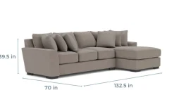 Mor Furniture Oracle Xl Sofa Chaise, Left Facing, Down - Custom Order